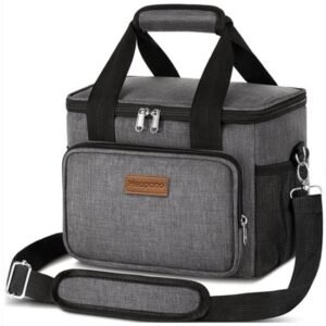 Heopono Grijs waterdichte Koeltas - Lunch - Picknick - Isolerend - Duurzaam - Compact