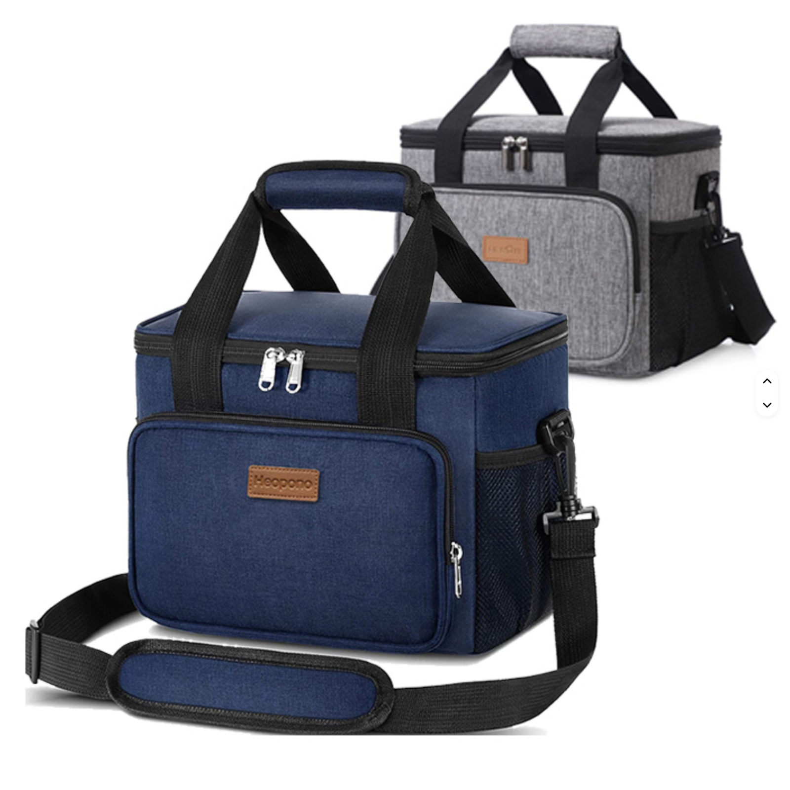 Marine blauw en Grijs