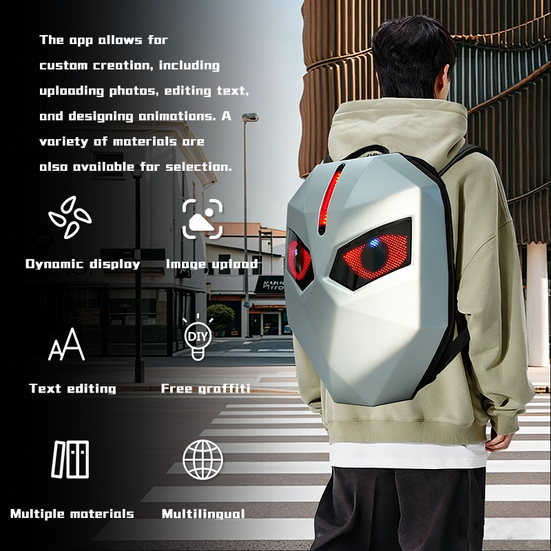 HD LED Cool Red Backpack – Waterproof - powerbank niet inbegrepen - Afbeelding 2